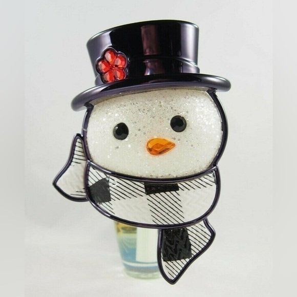 LIMITED EDITION Bath & Body Works Snowman Wallflower Night Light Plug - Picture 1 of 5